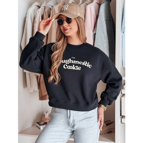 DStreet Bluza damska oversize z nadrukiem COOKIES granatowa Slike