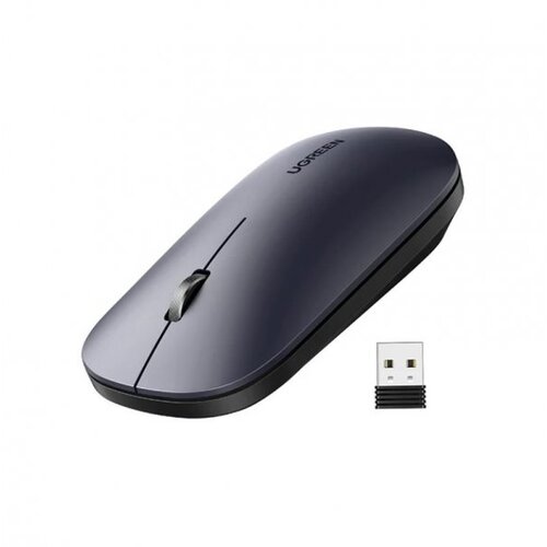 Ugreen MU001 Miš, Bežični, Ultra Slim, Do 4000 DPI, Crno-Sivi Cene