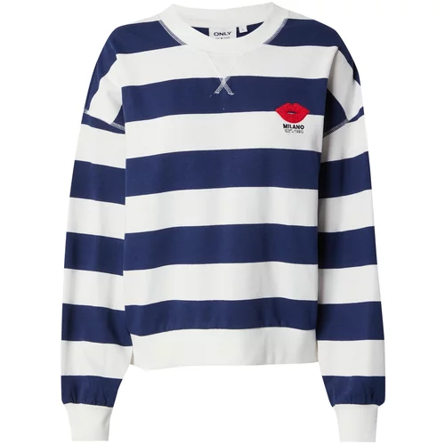 Only Sweater majica 'SERENA' morsko plava / crvena / crna / bijela