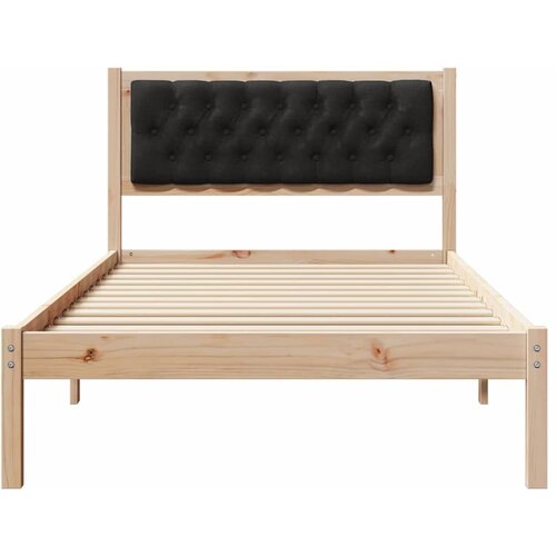  Krevetna konstrukcija Crna 100 x 200 cm Čvrsto borovo drvo Smeđa Slike