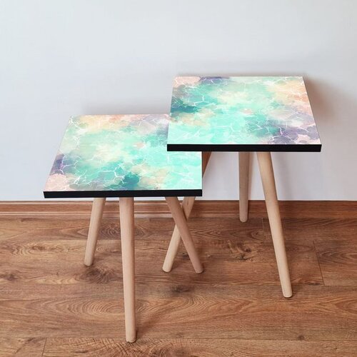 Hanah home 2Shp15 - multicolor multicolor nesting table (2 pieces) Cene