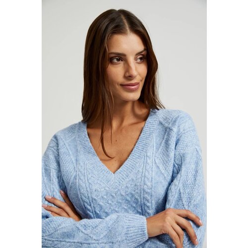 Marisse Women's Sweater Z-Sw-4524 L.Blue Mel Cene