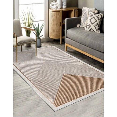  Tepih sa gumenom podlogom 120x180cm - Bež - braon trouglovi, TG-1154 Cene