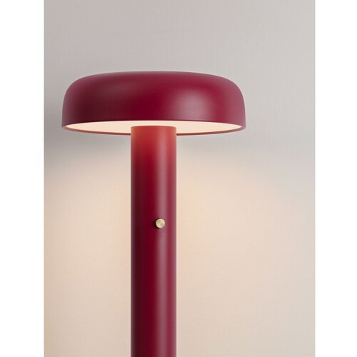 Nova Luce Bordo rdeča kovinska LED zatemnitvena stoječa svetilka (vi&amp;scaron;ina 142 cm) Noelia &amp;ndash; Slike