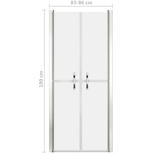 VidaXL vrata za tu&amp;scaron;-kabinu matirana ESG 86 x 190 cm Slike