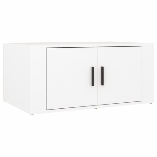 Maison Chic Klubska mizica - kavna mizica - Nizka mizica bela 80x50x36 cm inženirski les, (21753884) Slike