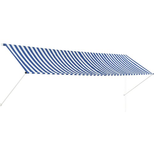 vidaXL Zložljiva tenda 400x150 cm modra in bela Cene