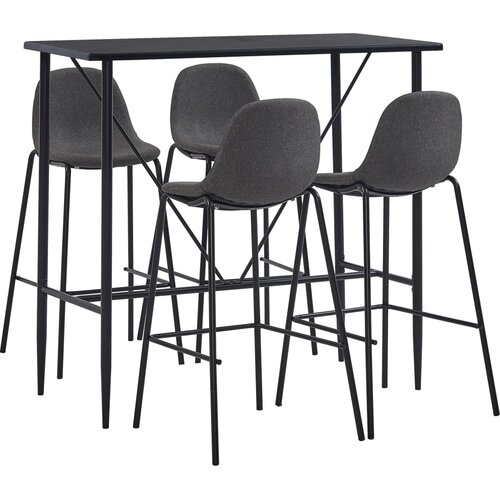 vidaXL Barska garnitura 5-delna blago temno siva Cene