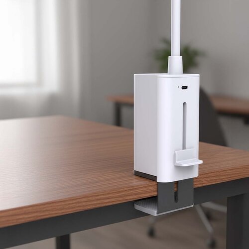 Nedis LTLR10WT - LED prigu&amp;scaron;iva punjiva dodirna stona lampa sa kopčom LED/5W/1200 mAh bela Slike
