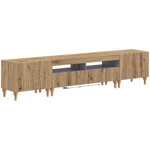  3-dijelni LED TV kabinet Hrast artisan Konstruirano drvo Cene