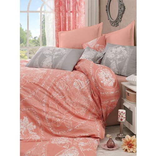  madam lili - orange orangewhitegrey ranforce single quilt cover set (fr) Cene