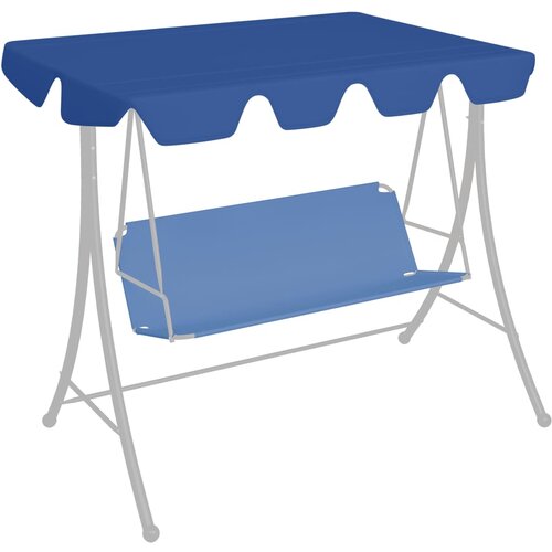 VidaXL Zamjenski krov za vrtnu ljuljačku plavi 150 / 130 x 70 / 105 cm Slike
