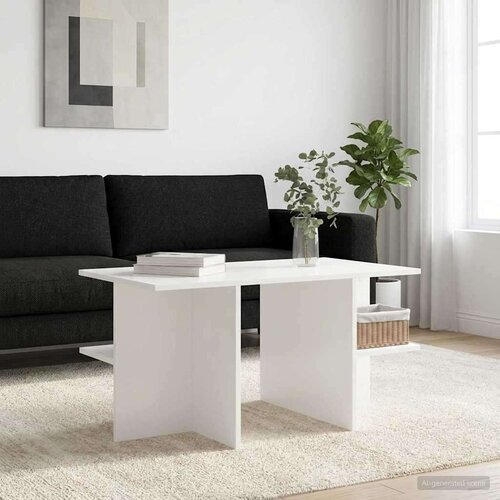  Stolić za kavu Bijela 87 x 50 x 45 cm Konstrukcijsko drvo - Bijeli Cijene