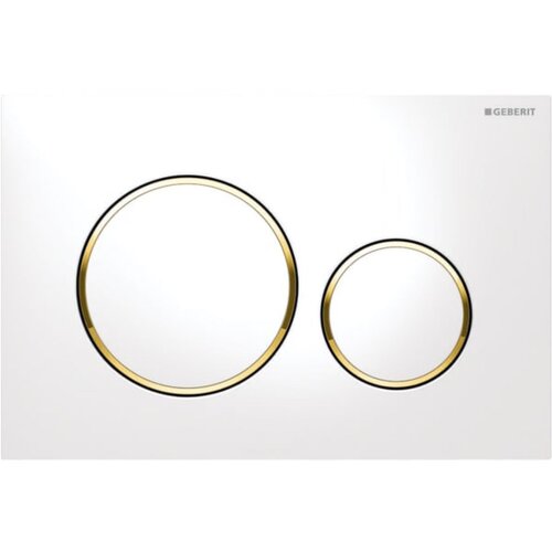 Geberit Tipka Sigma 20 bela/pozlaćena/bela 115.882.KK.1 Slike