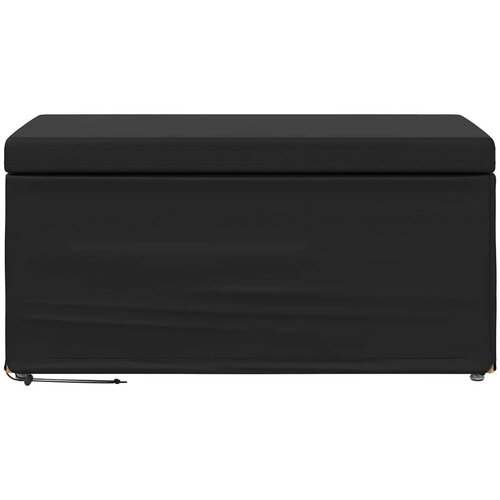  Stolica Crna 81 x 41 x 40 cm Umjetna Koža i Fino Radeći Drvo - Crna 80 cm Umjetna koža Slike