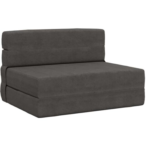 SK foldajući kauč na krevet Tamno siva 190 x 100 x 15 cm - Tamno siva 190 x 100 x 15 cm Bar&scaron;unasta tkanina Cijene