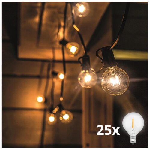  Brilagi - LED spolja&scaron;nja dekorativna girlanda GIRLANDA 25xE12 20m crna IP44 topla bela Cene