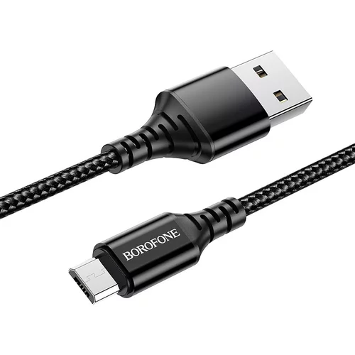 Podatkovni / polnilni kabel USB - micro USB - Borofone BX54 Ultra Bright- 1m - črni