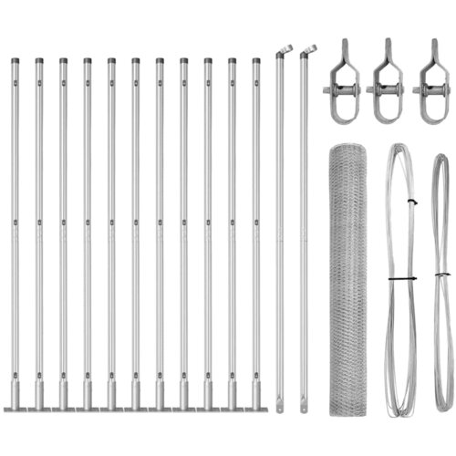 vidaXL set ograj set 2 pocinkano jeklo 25 x 1,2 m vzdržljivo Cene