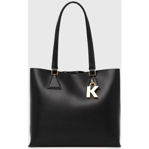 Karl Lagerfeld Kožna torba boja: crna, 245W3046