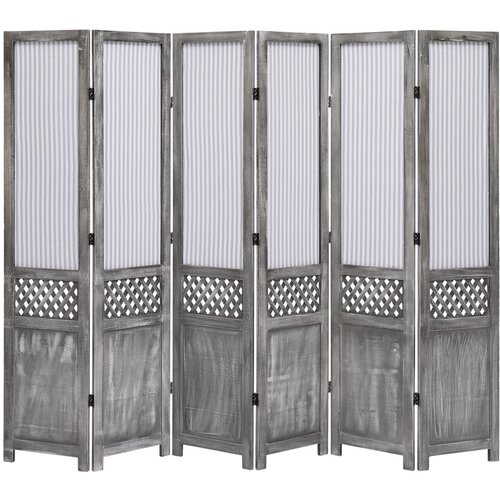 vidaXL Paravan 6-delni siv 210x165 cm blago Cene