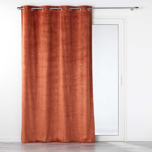 Douceur d intérieur Opečnato oranžna žametna zavesa 140x240 cm Analia – Cene