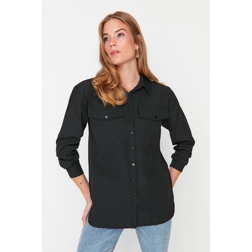 Trendyol Black Pocket Shirt Slike