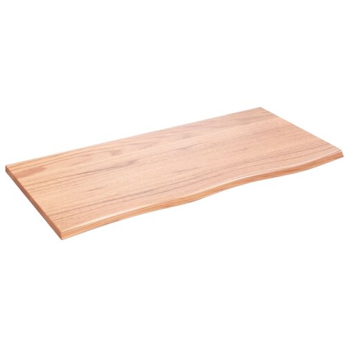 Maison Chic Stenska polica - Viseča Polica svetlo rjava 100x50x2 cm trdna hrastovina, (21784668) Slike
