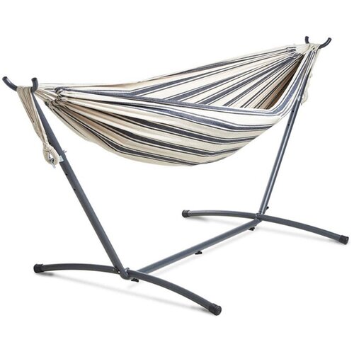 Vonhaus viseča mreža hammock, z okvirjem, 305 x 112 cm, za dva, belo modra Cene
