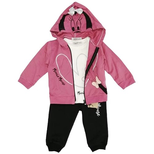  Komplet za bebe 1072, Crno-roze Slike