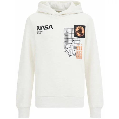 WE Fashion Sweater majica 'Nasa' boja pijeska / narančasta / crna / bijela