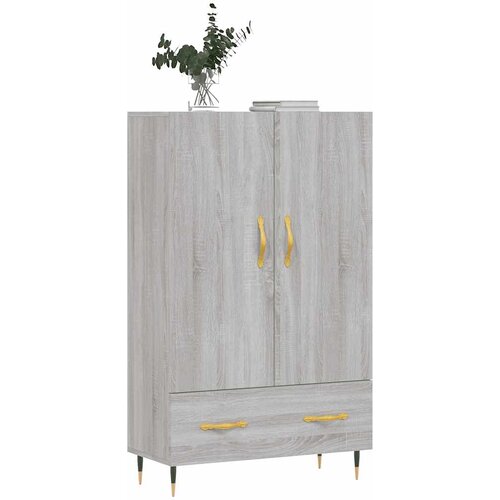 Visoka komoda siva boja hrasta 69,5x31x115 cm konstruirano drvo Slike