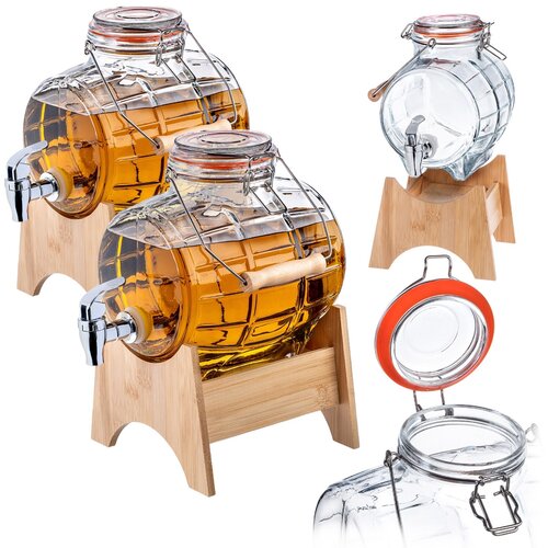 KADAX sod 2x 3L steklena karafa s pipo za alkoholno pijačo, (5000351631) Cene