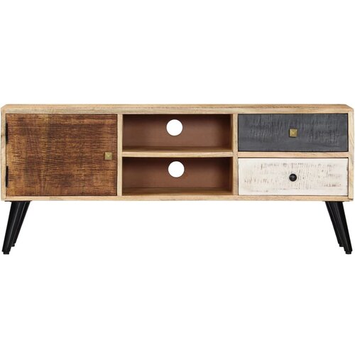 Maison Chic TV omarica - TV stojalo - Televizijska omarica 115x30x47 cm trden mangov les, (21701631) Cene