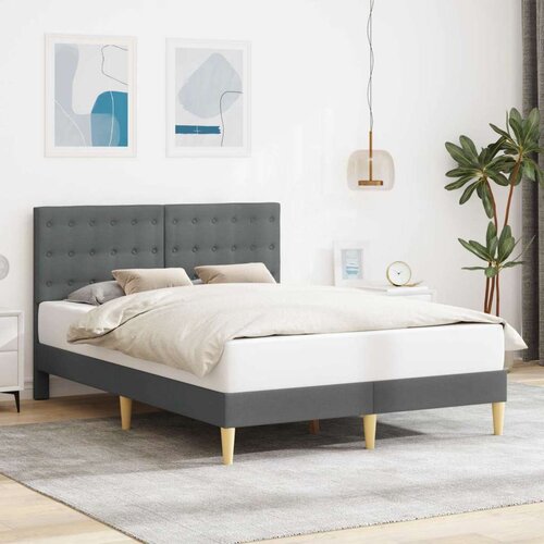  Okvir za krevet Tamnosiva 140 x 200 cm Tkanina - Tamnosiva 140 x 200 cm Cijene