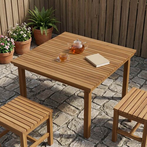  Gornji dio stola 90 x 90 x 3,5 cm Četvrtasti Čvrsto teak drvo Cijene