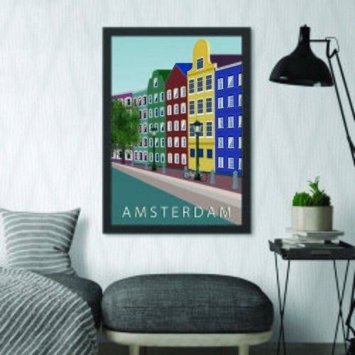 Wallity Uokvirena slika Amsterdam 4, 35x45 cm Cijene