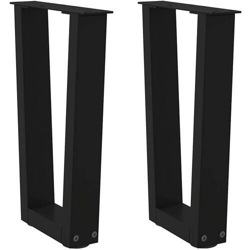 VidaXL noge jedilne mize v-oblika 2 kosa črna 28x(42-43,3) cm jeklo Slike