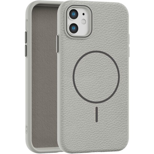 Apple Leather Grip MagSafe maska za iPhone 11 - Siva Cene