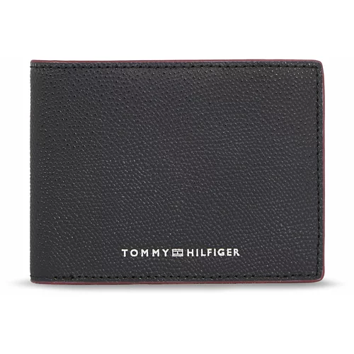 Tommy Hilfiger Moška denarnica Th Struc Leather Mini Cc Wallet AM0AM11607 Black BDS