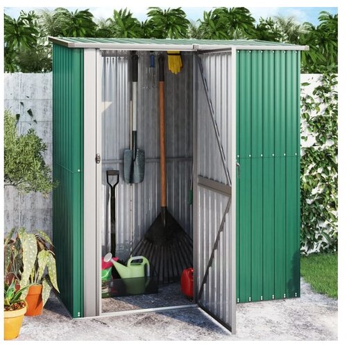  Vrtno spremi&amp;scaron;te za bicikle zeleno 180,5 x 97 x 209,5 cm čelično Slike