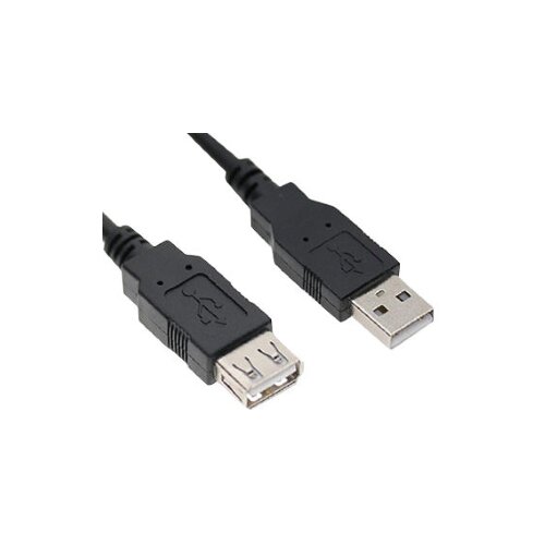 E-green Kabl USB A - USB A M/F (produžni) 1.8m crni Slike