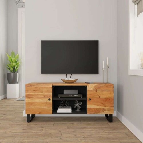 TV ormarić 105 x 33 x 46 cm od masivnog bagremovog drva Cijene