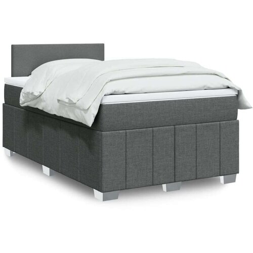  Krevet box spring s madracem tamnosivi 120 x 190 cm tkanina Cijene