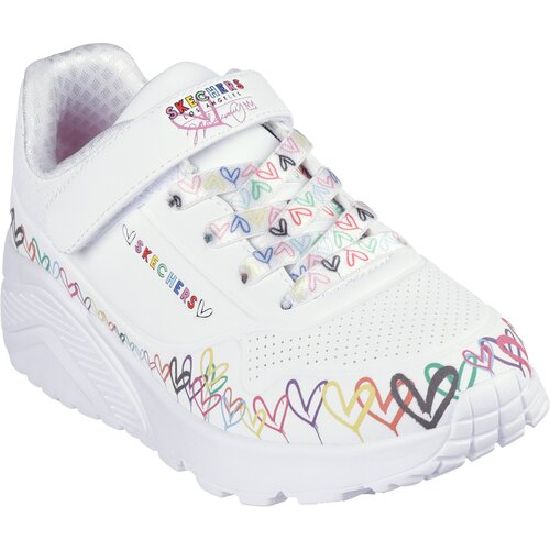 Skechers Patike za devojčice Uno Lite - Heart Craze, 314091L-WMLT, Bele Cene