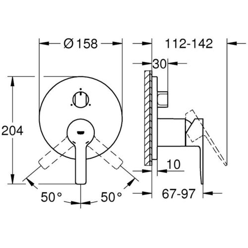 Grohe Lineare jednoručna baterija za tuš sa prebacivačem, 3 izlaza 24095AL1 Cene