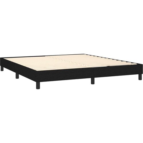  Box spring s madracem LED crni 180x200 cm od tkanine Slike