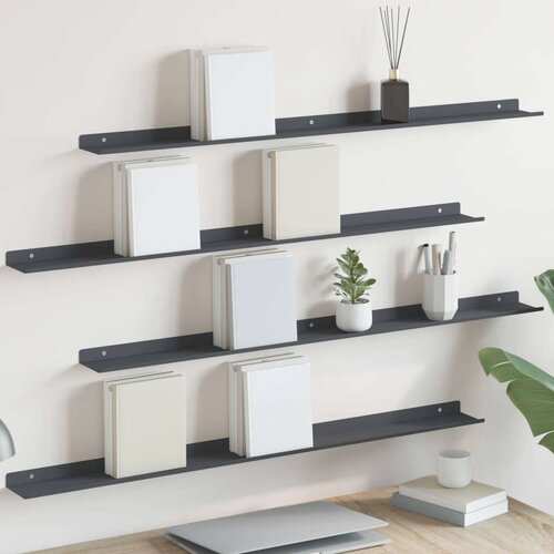  Polica na zidu s policom Zidne 4 pcs Antracit 100 x 9 x 2 5 cm - Antracit 100 x 9 cm 4 Cijene