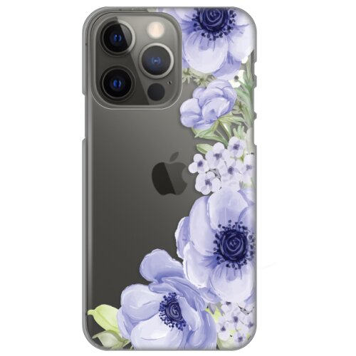 maska silikonska print skin za iphone 13 pro blue roses 6.1 Slike