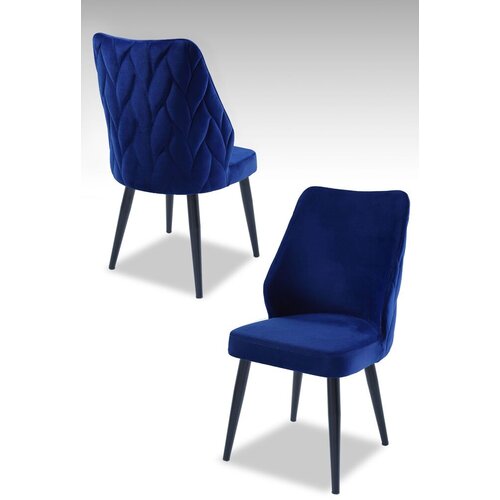 Hanah home set stolica Pufi, 48x90x43 cm, 2 komada, Tamnoplave Slike